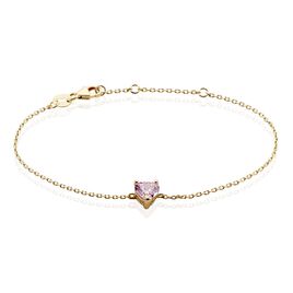 Bracelet Plaqué Or Carpantus Oxyde De Zirconium - Bracelets Coeur Femme | Histoire d’Or