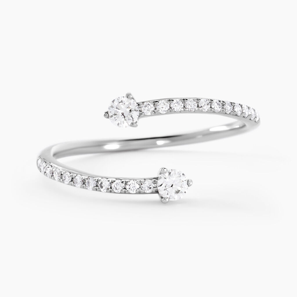 Bague Orpheus Or Blanc Diamant Synth&eacute;tique - Bagues avec pierre Femme | Histoire d&rsquo;Or