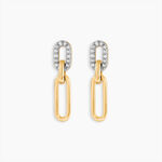 Boucles D'oreilles Pendantes Infinite Love Or Jaune Diamant - Boucles d'oreilles pendantes Femme | Histoire d&rsquo;Or