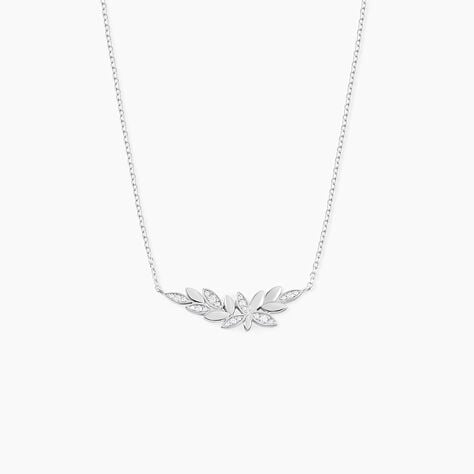 Collier Cesarine Argent Blanc Oxyde De Zirconium - Colliers fantaisie Femme | Histoire d&rsquo;Or