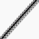 Bracelet Dilhan Acier Blanc - Bracelets cordon Homme | Histoire d&rsquo;Or