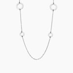 Collier Sautoir Paquito Argent Blanc - Sautoirs Femme | Histoire d&rsquo;Or