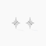 Boucles D'oreilles Puces Astre Precieux Argent Blanc Oxyde - Boucles d'oreilles fantaisie Femme | Histoire d&rsquo;Or