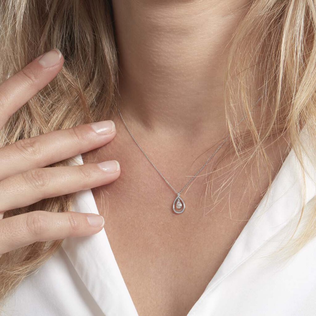 Collier Momaza Or Blanc Diamant - Colliers Femme | Histoire d’Or