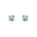 Boucles D'oreilles Puces Pepita Or Jaune Oxyde De Zirconium - Clous d'oreilles Famille | Histoire d&rsquo;Or