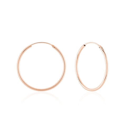 Créoles Argent Rose Olympia - Boucles d'oreilles créoles Femme | Histoire d’Or