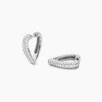 Cr&eacute;oles Declaration Argent Blanc Oxyde De Zirconium - Boucles d'oreilles cr&eacute;oles Femme | Histoire d&rsquo;Or