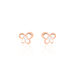 Boucles D'oreilles Puces Eleanor Fleur Or Rose Oxyde De Zirconium - Clous d'oreilles Femme | Histoire d’Or