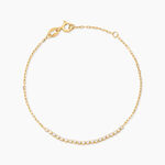 Bracelet Ajith Argent Dor&eacute; A L'Or 750/1000 Oxyde De Zirconium - Bracelets Femme | Histoire d&rsquo;Or