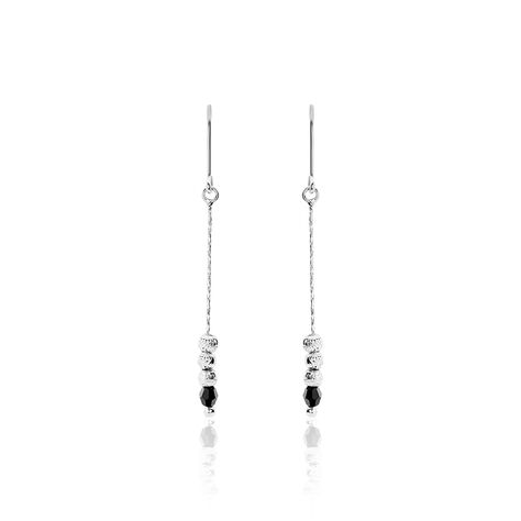 Boucles D'oreilles Pendantes Cyprielle Argent Blanc Pierre De Synthese - Boucles d'oreilles fantaisie Femme | Histoire d’Or