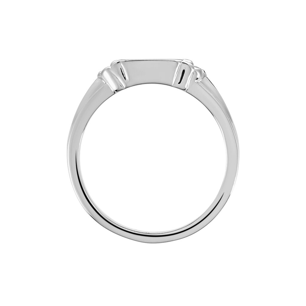 Chevalière Darian Argent Blanc - Chevalières Femme | Histoire d’Or
