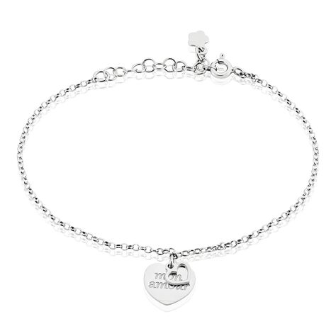 Bracelet Argent Blanc Euthalia - Bracelets Coeur Femme | Histoire d’Or