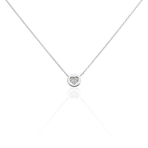 Collier Argent Chaker Oxydes De Zirconium - Colliers Coeur Femme | Histoire d’Or