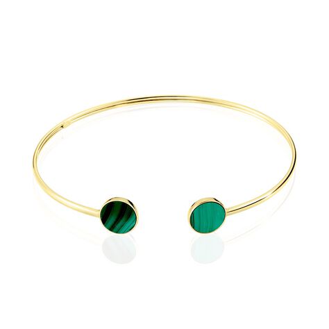 Bracelet Jonc Heida Or Jaune Malachite - Bracelets joncs Femme | Histoire d’Or