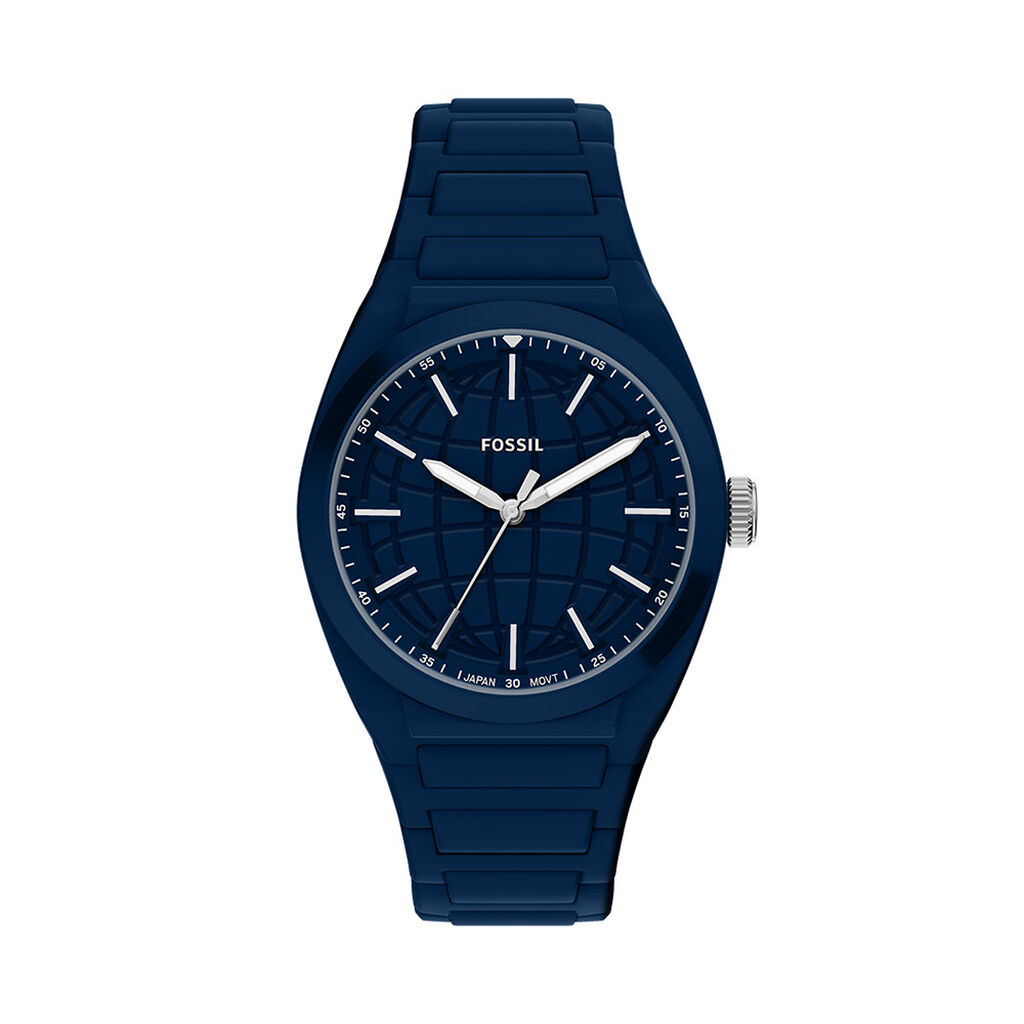 Montre Fossil Everett 3 Hand Bleu - F&ecirc;te des p&egrave;res Homme | Histoire d&rsquo;Or