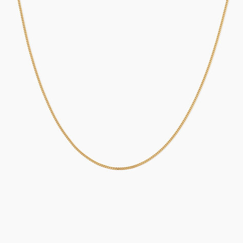 Chaine Iris Maille Gourmette Argent Dor&eacute; A L'Or 750/1000 - Chaines Unisex | Histoire d&rsquo;Or