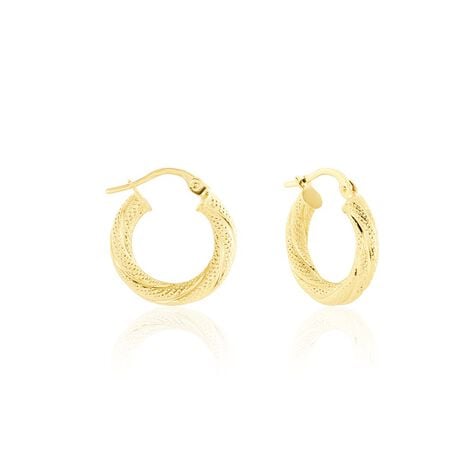 Créoles Clematis Or Jaune - Boucles d'oreilles créoles Femme | Histoire d’Or
