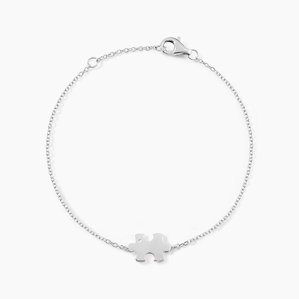 Bracelet R&eacute;jane Argent Blanc Oxyde De Zirconium - Bracelets Femme | Histoire d&rsquo;Or