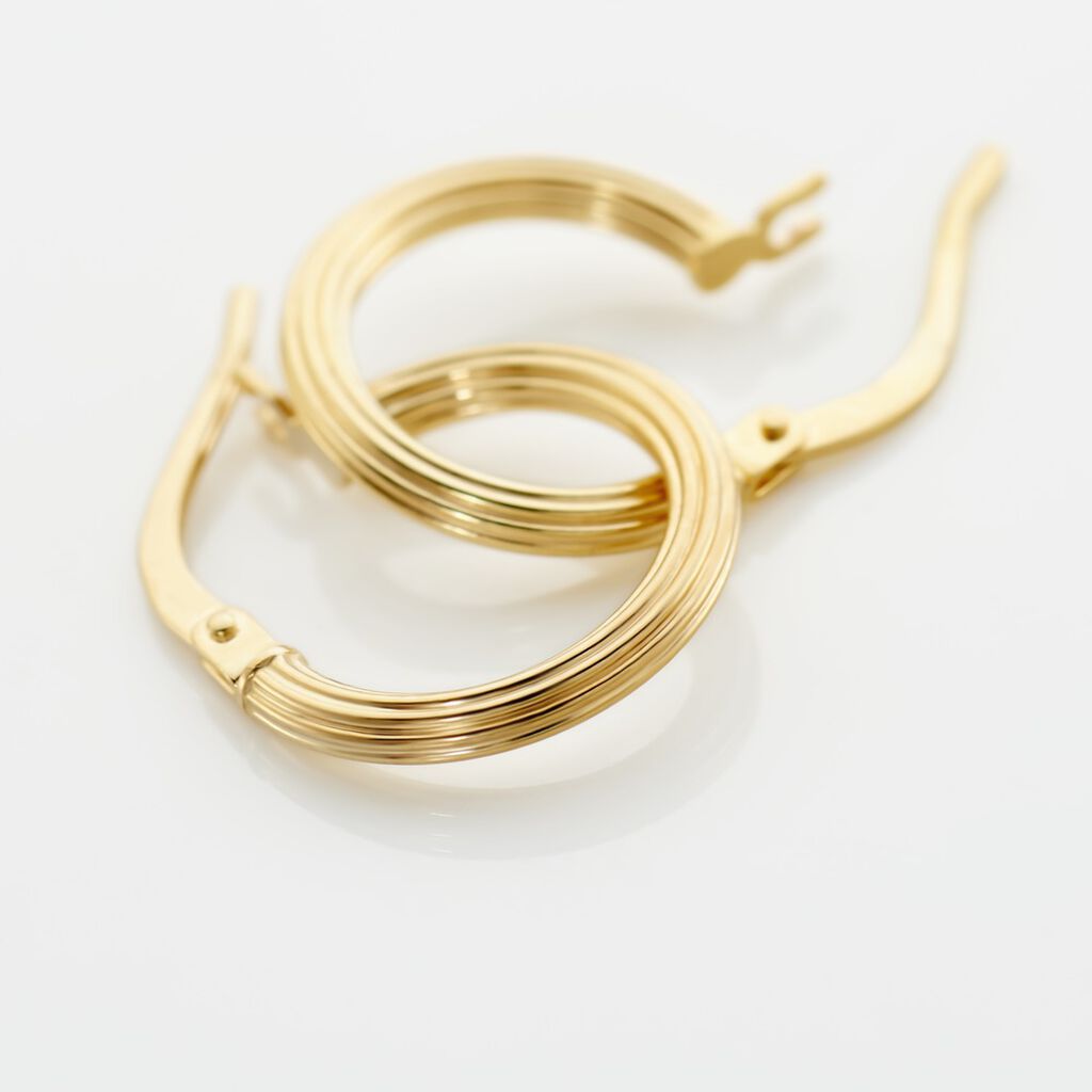 Creoles Or Jaune Miempie - Boucles d'oreilles cr&eacute;oles Femme | Histoire d&rsquo;Or