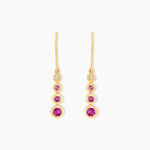 Boucles D'oreilles Pendantes Josephine Or Jaune Rubis - Boucles d'oreilles pendantes Femme | Histoire d&rsquo;Or