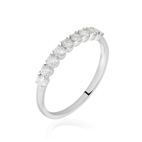 Demi Alliance Eloise Platine Blanc Diamant - Bijoux Femme | Histoire d&rsquo;Or