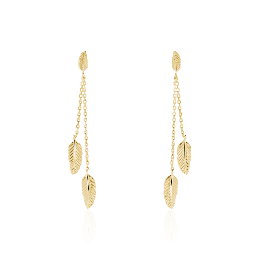 Boucles D'oreilles Pendantes Plaqué Or Jaune Libby - Boucles d'oreilles fantaisie Femme | Histoire d’Or