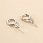 Cr&eacute;oles Ysee Argent Blanc Oxyde De Zirconium - Boucles d'oreilles cr&eacute;oles Femme | Histoire d&rsquo;Or