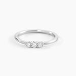 Bague Sabine Or Blanc Diamant - Bagues solitaires Femme | Histoire d&rsquo;Or