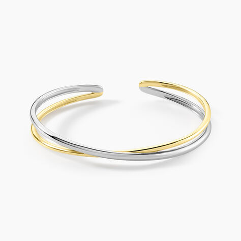 Bracelet Jonc Perfect Match Argent Bicolore - Bracelets joncs Femme | Histoire d&rsquo;Or