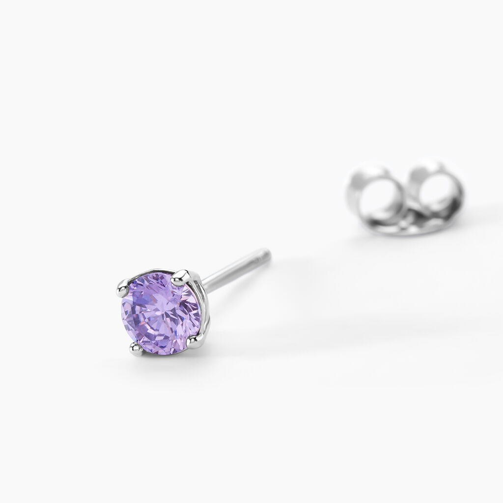 Boucles D'oreilles Puces Argent Blanc Rio Santa Teresa Oxyde - Boucles d'oreilles fantaisie Femme | Histoire d’Or