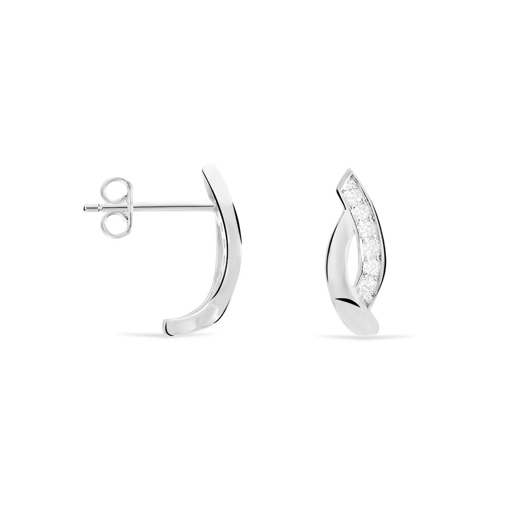Boucles D'oreilles Pendantes Ange-line Argent Blanc Oxyde De Zirconium - Boucles d'oreilles fantaisie Femme | Histoire d&rsquo;Or