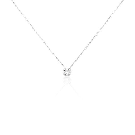 Collier Agota Or Blanc Diamant - Colliers Femme | Histoire d’Or