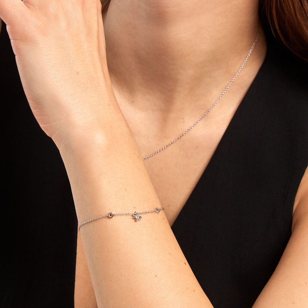 Bracelet Honey Argent Blanc Oxyde De Zirconium - Bracelets Femme | Histoire d’Or