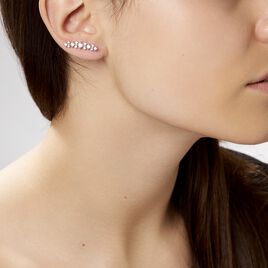 Boucles D'oreilles Pendantes Sarida Argent Blanc Oxyde De Zirconium - Boucles d'oreilles fantaisie Femme | Histoire d’Or