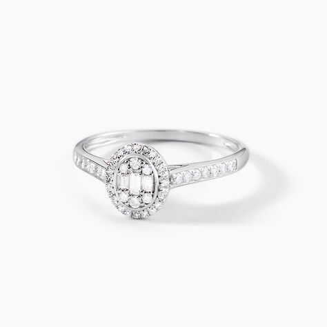 Bague Collection 1986 Or Blanc Diamant - Bagues solitaires Femme | Histoire d&rsquo;Or