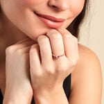 Bague Elyana Argent Rose Oxyde De Zirconium - Bagues solitaires Femme | Histoire d&rsquo;Or
