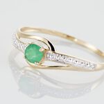 Bague Tanissia Or Jaune Emeraude - Bagues solitaires Femme | Histoire d&rsquo;Or