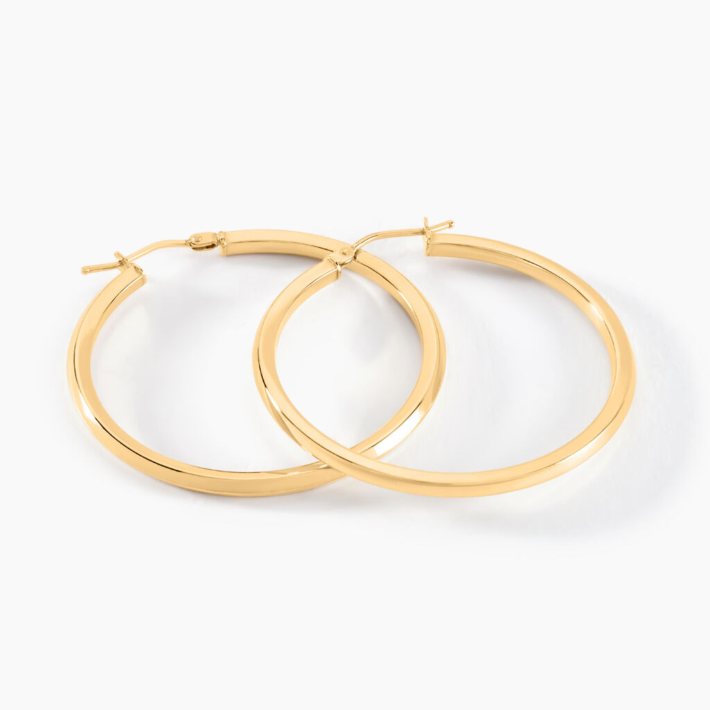 Cr&eacute;oles Ilana Or Jaune - Boucles d'oreilles cr&eacute;oles Femme | Histoire d&rsquo;Or