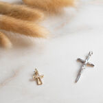 Pendentif Nessahae Argent Blanc - Pendentifs Communion Unisex | Histoire d&rsquo;Or