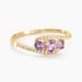 Bague Chloe Or Jaune Amethyste Et Oxyde De Zirconium - Bagues solitaires Femme | Histoire d’Or