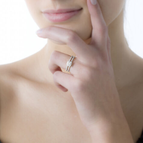 Bague Aude Or Rose Grenat Et Diamant - Bagues avec pierre Femme | Histoire d’Or