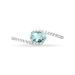 Bague Loriane Or Blanc Aigue Marine Et Diamant - Bagues solitaires Femme | Histoire d’Or