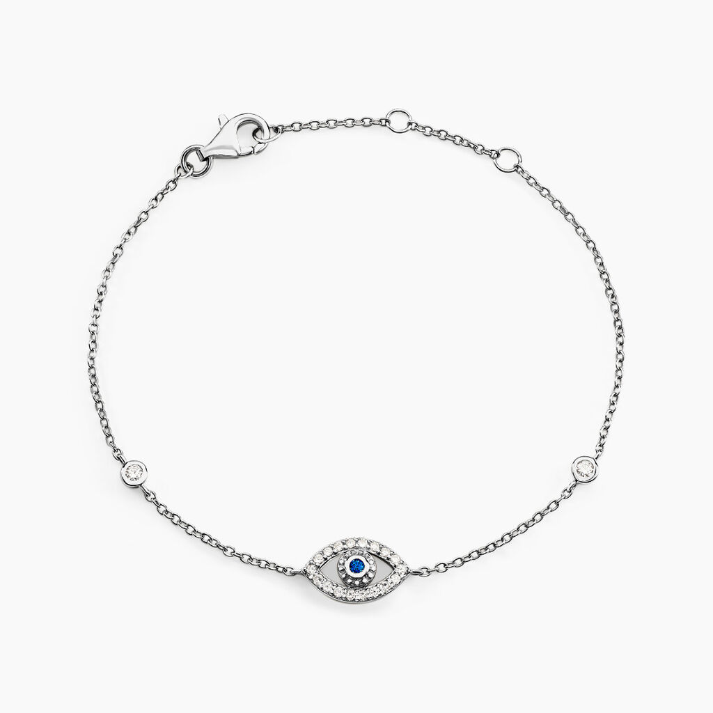 Bracelet Symbolique Argent Blanc Oxyde De Zirconium