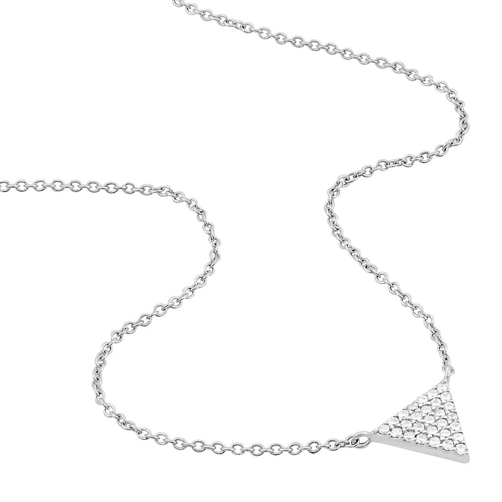 Collier Brendana Argent Blanc Oxyde De Zirconium - Colliers fantaisie Femme | Histoire d&rsquo;Or