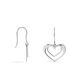 Boucles D'oreilles Pendantes Clarra Argent Blanc - Boucles d'Oreilles Coeur Femme | Histoire d’Or