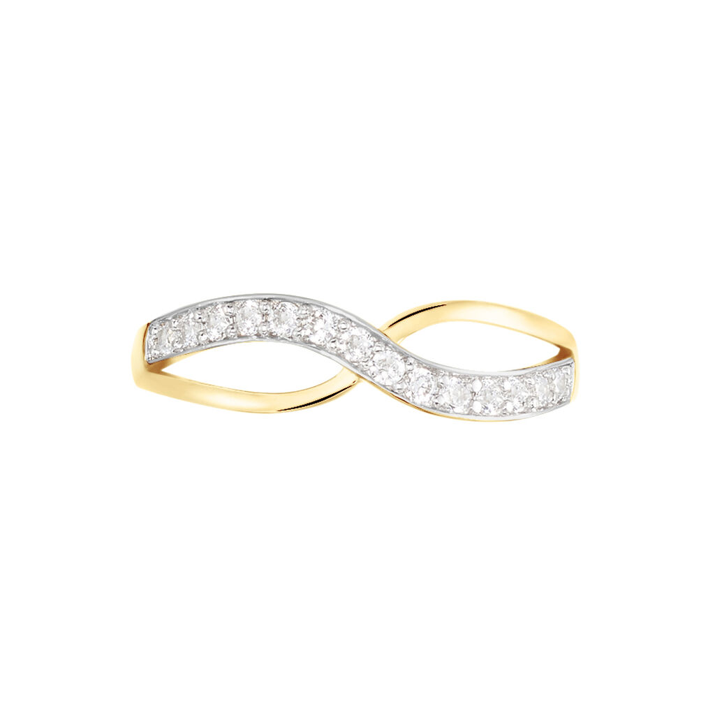 Bague Mounira Or Jaune Oxyde De Zirconium - Bagues avec pierre Femme | Histoire d’Or