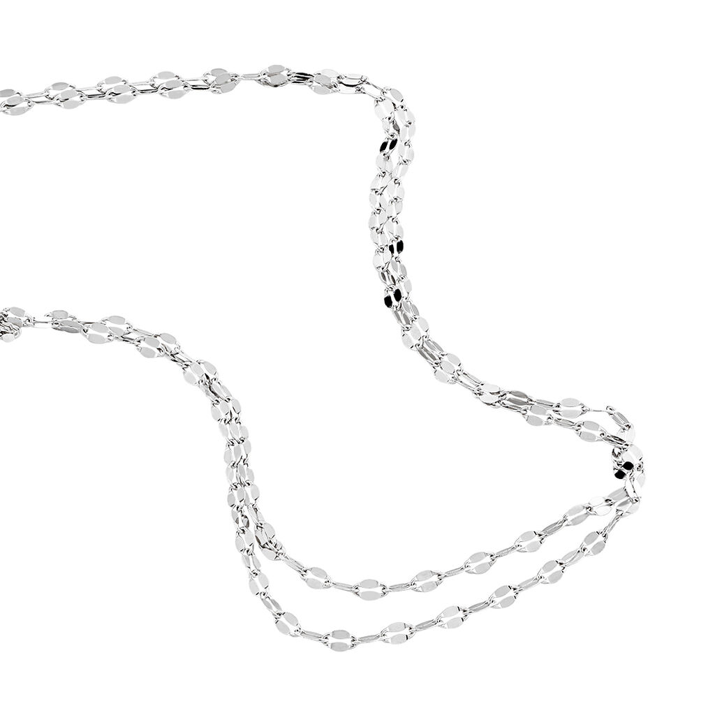 Collier Adelaide Argent Blanc - Colliers doubles et triples chaînes Femme | Histoire d’Or