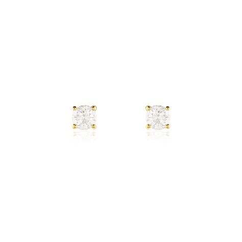 Boucles D'oreilles Puces Aphrodite Or Jaune Diamant - Clous d'oreilles Famille | Histoire d’Or