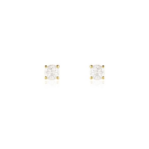 Boucles D'oreilles Puces Aphrodite Or Jaune Diamant - Clous d'oreilles Famille | Histoire d’Or