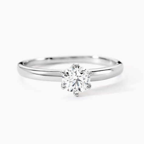 Bague Solitaire Natalia Pl Platine Blanc Diamant - Bagues solitaires Femme | Histoire d’Or